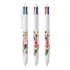 BIC® 4 Colours kulpenna Vit | 1-färgat Skärmtryck | Pennkropp-höger klips | 30.00 mm x 43.00 mm