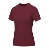 Nanaimo kortärmad T-shirt dam Djup vinröd | XXS