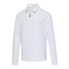 Zeus långärmad unisex piké med halv dragkedja Vit | 3XS | Inget reklamtryck | Inte tillgängligt | Inte tillgängligt | Inte tillgängligt