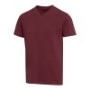 Balfour 200 g/m² kortärmad v-ringad unisex-T-shirt av ekologiskt OCS-material Djup vinröd | 3XS