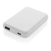 Stellar RCS återvunnen plast 5000 mah 5W magnetisk powerbank vit | Inget reklamtryck | Inte tillgängligt | Inte tillgängligt