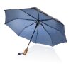 Kaycey 21” AWARE™ RPET Acacia trä mini paraply auto open marinblå | Inget reklamtryck | Inte tillgängligt | Inte tillgängligt