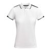Tamil kortärmad sportpolo för dam Vit-Svart | XL