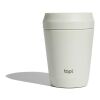 Topl To Go-glas i återvunnet stål Patenterat 360-lock 235 ml brun