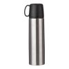 Stainless steel double-walled flask Jan Silver | Inget reklamtryck | Inte tillgängligt | Inte tillgängligt