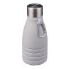 Silicone foldable drinking bottle 550 ml Erin Grå | Inget reklamtryck | Inte tillgängligt | Inte tillgängligt