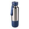 Stainless steel double-walled drinking bottle (500 ml) Zev Svart | Inget reklamtryck | Inte tillgängligt | Inte tillgängligt