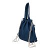 Recycled denim drawstring bag Dex Blå | Inget reklamtryck