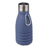 Silicone foldable drinking bottle 550 ml Erin Blå | Inget reklamtryck | Inte tillgängligt | Inte tillgängligt