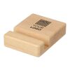 Phone holder Nyla | Recycled wood Brun