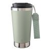 Recycled stainless steel double-walled drinking mug 500 ml Kayla pastel green