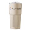 Recycled stainless steel double-walled drinking mug (500 ml) Kael Blå