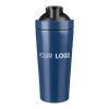 Recycled stainless steel single-walled drinking bottle (750 ml) Orla Koboltblå