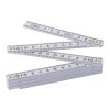 Plastic foldable ruler Vit | Inget reklamtryck | Inte tillgängligt | Inte tillgängligt