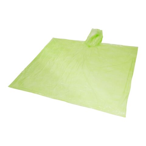 Ziva regnponcho med påse Limegrön