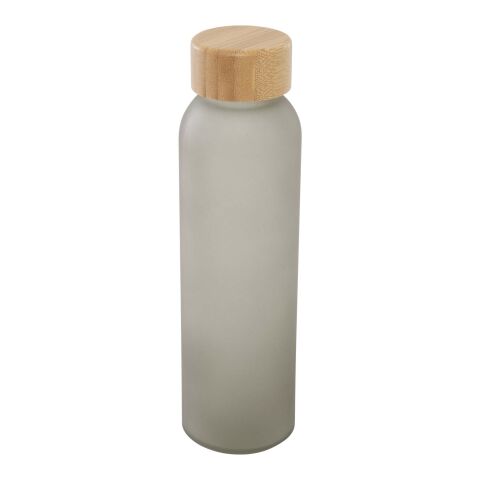 Lume 500 ml matt glasflaska av silikatglas med bambulock   Grå