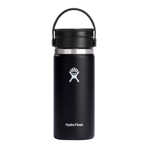 Hydro Flask Wide Mouth 473ml isolerad rostfri termosmugg med Flex Sip™-lock Svart