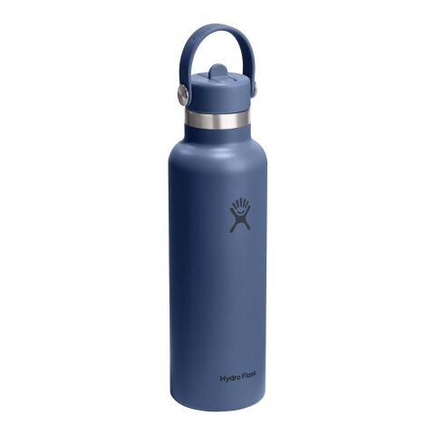 Hydro Flask Standard Mouth 621ml isolerad vattenflaska i rostfritt stål med lock med sugrör Mellanblå