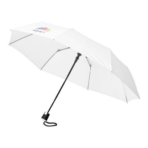 21" Wali 3-sektions automatisk paraply Vit
