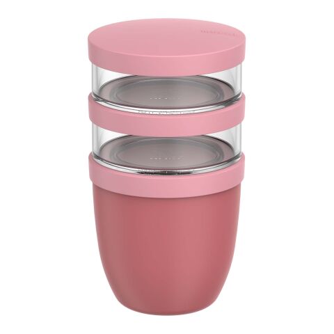 Mepal Ellipse tredelad 500 ml + 2 x 200 ml isolerad matlåda Standard | Rosa | Inget reklamtryck | Inte tillgängligt | Inte tillgängligt