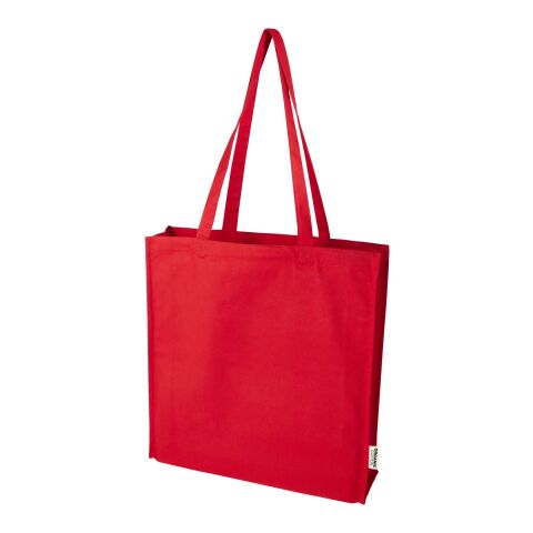 Odisha 180 g/m² tygväska av ekologiskt OCS-material med bälg, 14 l  Standard | Röd | Inget reklamtryck | Inte tillgängligt | Inte tillgängligt | Inte tillgängligt