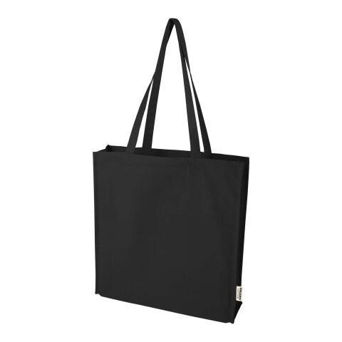 Odisha 180 g/m² tygväska av ekologiskt OCS-material med bälg, 14 l  Svart