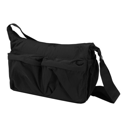 Calli 13" axelväska för laptop i GRS-återvunnen nylon Svart / Blå
