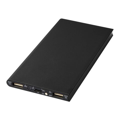 Plate 8 000 mAh powerbank i aluminium Svart