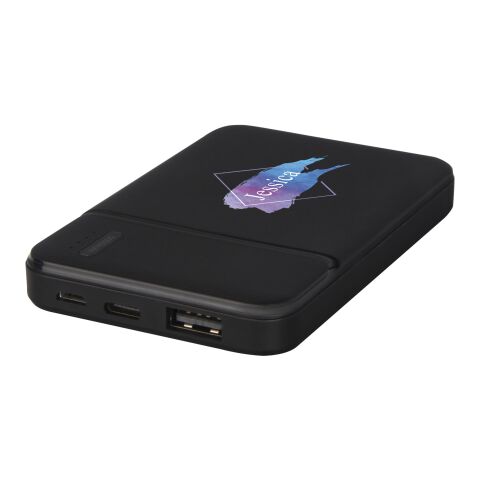 Loop 5 000 mAh powerbank i återvunnen plast Standard | svart | Inget reklamtryck | Inte tillgängligt | Inte tillgängligt