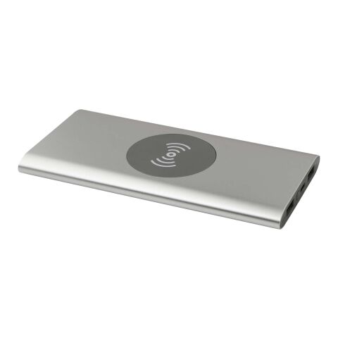 Juice trådlös 8 000 mAh Type C-powerbank i återvunnen aluminium Silver