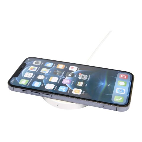 Freal 15 W trådlös laddningsplatta av återvunnen plast Standard | vit | Inget reklamtryck | Inte tillgängligt | Inte tillgängligt