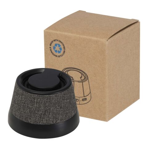 Horna magnetisk trådlös högtalare på 3 W av återvunnen plast Standard | Svart | Inget reklamtryck | Inte tillgängligt | Inte tillgängligt