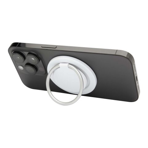 Albali magnetisk telefonhållare av återvunnen plast med ringställ Standard | Vit | Inget reklamtryck | Inte tillgängligt | Inte tillgängligt