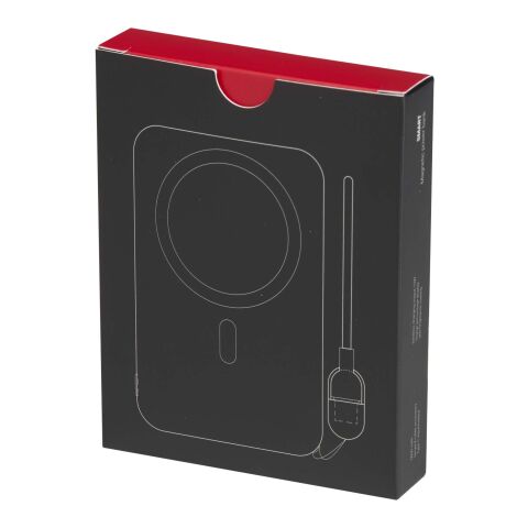 SMART 5000 mAh magnetisk powerbank av återvunnen plast med nyckelband Svart / Blå