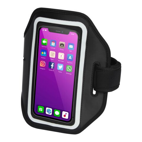 Haile reflekterande smartphone-armband med transparent skydd Standard | svart | Inget reklamtryck | Inte tillgängligt | Inte tillgängligt | Inte tillgängligt