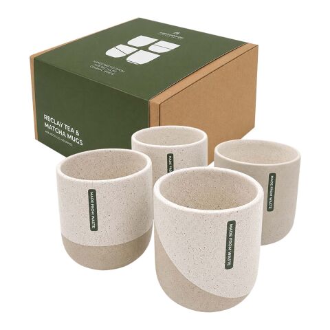 Originalhome Reclay 350 ml set med muggar för te och matcha  vit