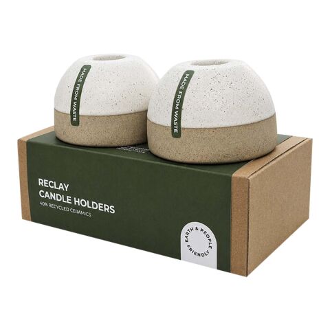 Originalhome ReClay set med ljusstakar vit