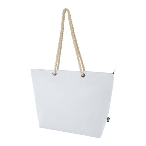 Panama kylväska för stranden med snörhandtag av återvunnen GRS Standard | Vit | Inget reklamtryck | Inte tillgängligt | Inte tillgängligt