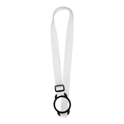 Lior RPET-sublimerat logoband med silikonarmband vit
