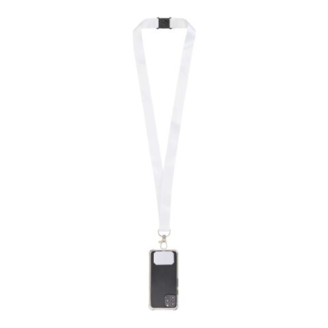 Addie logoband med sublimering, telefonhållare och säkerhetsspänne Svart-Vit | 10mm