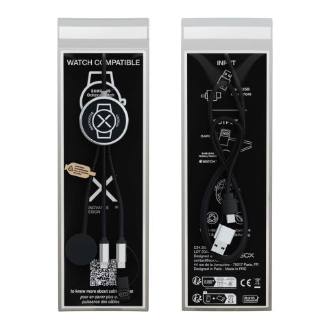 SCX.design C34 7-i-1-laddningssladd till smartklocka  svart | Inget reklamtryck | Inte tillgängligt | Inte tillgängligt