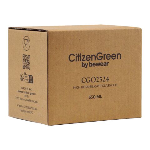 Citizen Green Purdrink 330 ml mugg i borosilikatglas  vit