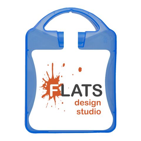 MyKit First Aid Transparent blå | 1-färgat Digitalt Klistermärke | front | 90 mm x 127 mm