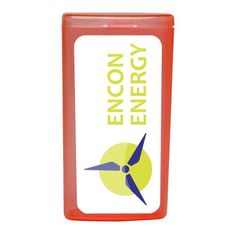 MiniKit Plaster Röd | 1-färgat Digitalt Klistermärke | front | 39 mm x 82 mm