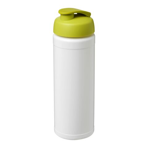 Baseline® Plus 750 ml sportflaska med uppfällbart lock Vit-Limegrön | Inget reklamtryck | Inte tillgängligt | Inte tillgängligt