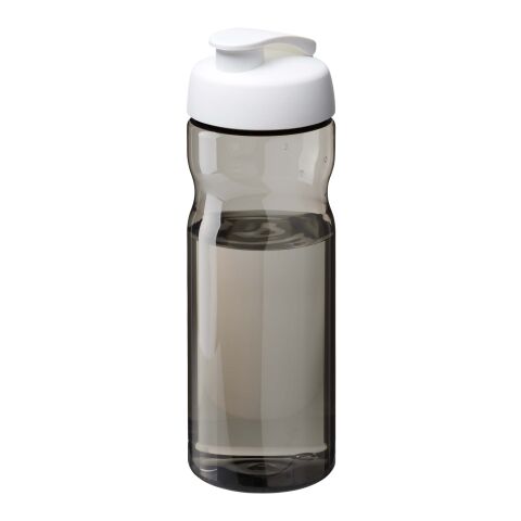 H2O Eco 650 ml sportflaska med uppfällbart lock Heather Charcoal-Vit