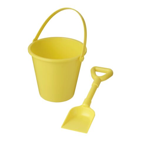 Tides strandhink och spade av återvunnen plast Gul | Inget reklamtryck | Inte tillgängligt | Inte tillgängligt