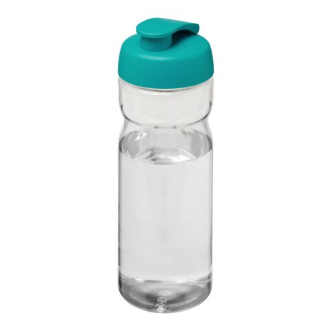 H2O Active® Base Tritan™ 650 ml sportflaska med uppfällbart lock Transparent klar-Aquablå | Inget reklamtryck | Inte tillgängligt | Inte tillgängligt