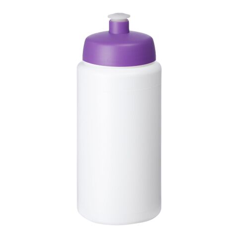 Baseline® Plus grip 500 ml sportflaska med sportlock Vit-Lila | Inget reklamtryck | Inte tillgängligt | Inte tillgängligt