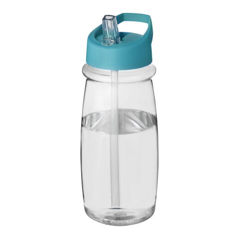 H2O Pulse 600 ml sportflaska med piplock Transparent-Aquablå | Inget reklamtryck | Inte tillgängligt | Inte tillgängligt